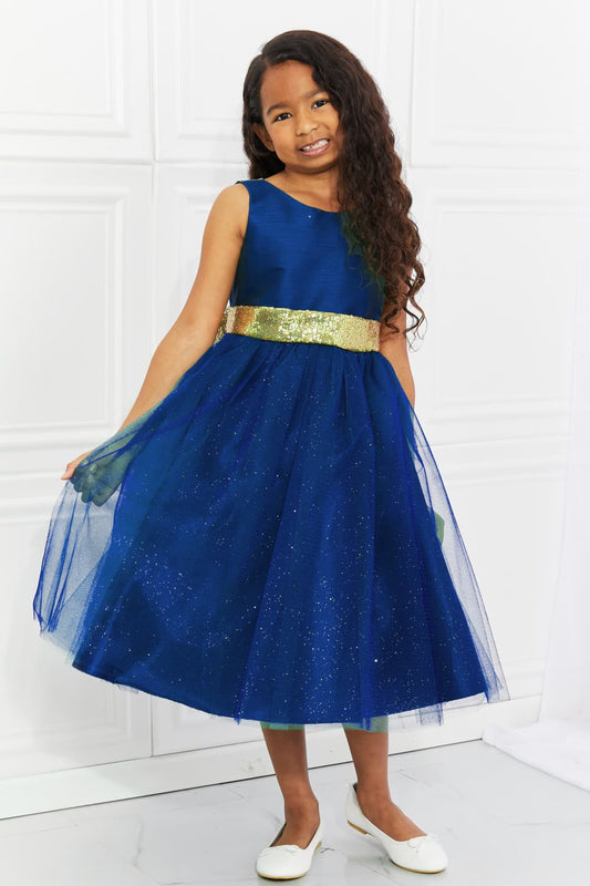Kid's Dream Little Miss Classy Tutu Dress in Blue