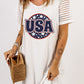 USA Sheer Striped Sleeve Tee Dress