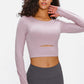 Long Sleeve Cropped Top With Sports Strap