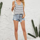 Striped V-Neck Knit Tank