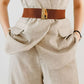 Alloy Buckle Elastic Belt