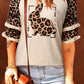 Leopard Bunny Graphic Layered Sleeve T-Shirt