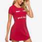Animal Graphic Round Neck T-Shirt Dress