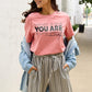 Simply Love Full Size YOU ARE ENOUGH Short Sleeve T-Shirt