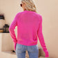 Raglan Sleeve Button Front Cardigan