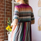Heimish Full Size Striped Round Neck Babydoll Tee in Fuchsia Multi