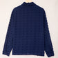 Swiss Dot Button-Up Long Sleeve Shirt