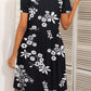 Crisscross Round Neck Short Sleeves Mini Dress