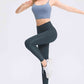 Wide Waistband Slim Fit Long Sports Pants