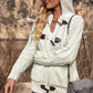 Fleece Lined Cable-Knit Toggle Hooded Cardigan