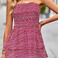 Leopard Frill Trim Strapless Blouse