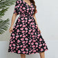 Floral Surplice Midi Dress