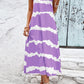 Contrast V-Neck Spaghetti Strap Midi Dress