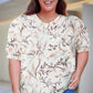 Plus Size Floral Fuff Sleeve Top