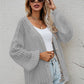 Openwork V-Neck Dropped Shoulder Cardigan