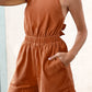 Halter Neck Tie Back Romper