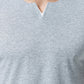 Notched Neck Short Sleeve Tee