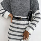 Striped Turtleneck Sweater Dress