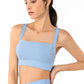 Open Back Pleated Detail Sports Bra