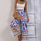 Printed High-Rise Wide Leg Pants