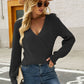 Long Sleeve Rib-Knit Sweater