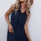 Swiss Dot Tie-Neck Sleeveless Dress