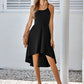 Spaghetti Strap Scoop Neck High-Low Dress