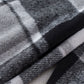 Plaid Button Front Brushed Hooded Jacket