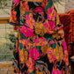 Plus Size Printed Square Neck Balloon Sleeve Dress