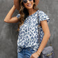 Leopard Layered Flutter Sleeve Tee Shirt