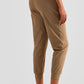 Elastic Waist Cropped Joggers with Side Pockets
