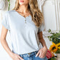 Buttoned V-Neck Tee