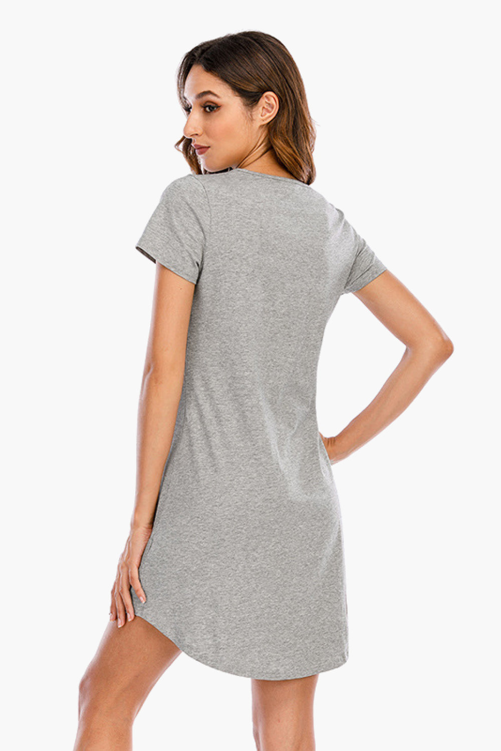 Animal Graphic Round Neck T-Shirt Dress