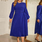 Plus Size Round Neck Long Sleeve Dress