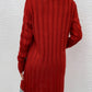 Cable-Knit Button Down Longline Cardigan with Pockets