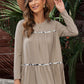 Leopard Print Stripe Babydoll Top