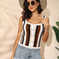 Striped Scalloped Trim Knit Tank