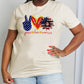 Simply Love Full Size PEACE LOVE AMERICA Graphic Cotton Tee