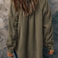 Turn Down Collar Buttoned Shirt Jacket
