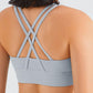 Crewneck Crisscross Back Sports Tank
