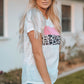 Leopard Color Block Short Sleeve T-Shirt