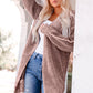 Heathered Open Front Longline Cardigan