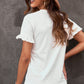 Flounce Cuff Crewneck T-shirt