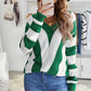 Color Block  Drop Shoulder Sweater