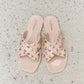 Forever Link Studded Cross Strap Slide Sandal