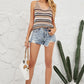 Striped Ribbed Trim Knit Tank