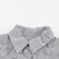 Swiss Dot Button-Up Long Sleeve Shirt