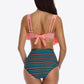 Two-Tone Ruffled Two-Piece Swimsuit