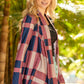 Plaid Open Front Cardigan