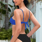 Contrast Tie Back Bikini Set